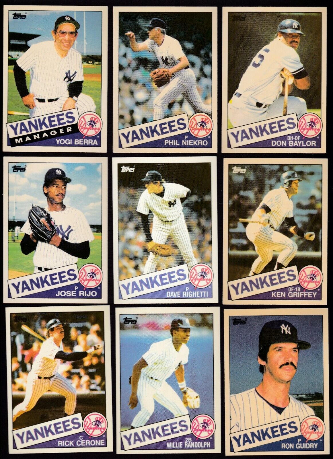   Yankees (31+2) - 1985 Topps TIFFANY - COMPLETE MASTER TEAM SET Baseball cards value