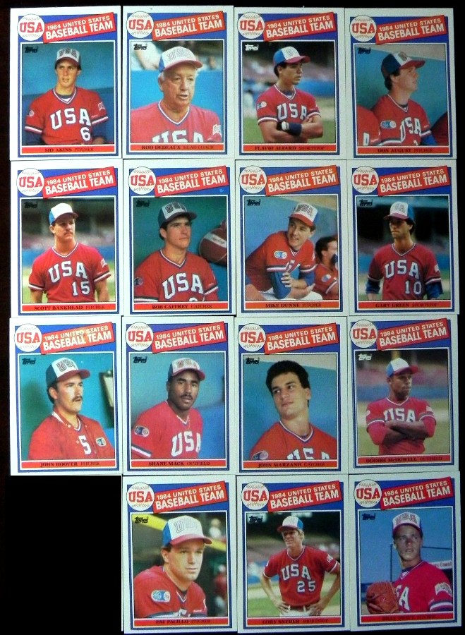   1985 Topps TIFFANY 'Olympic Team' Subset - Near Complete Set (15/16) Baseball cards value