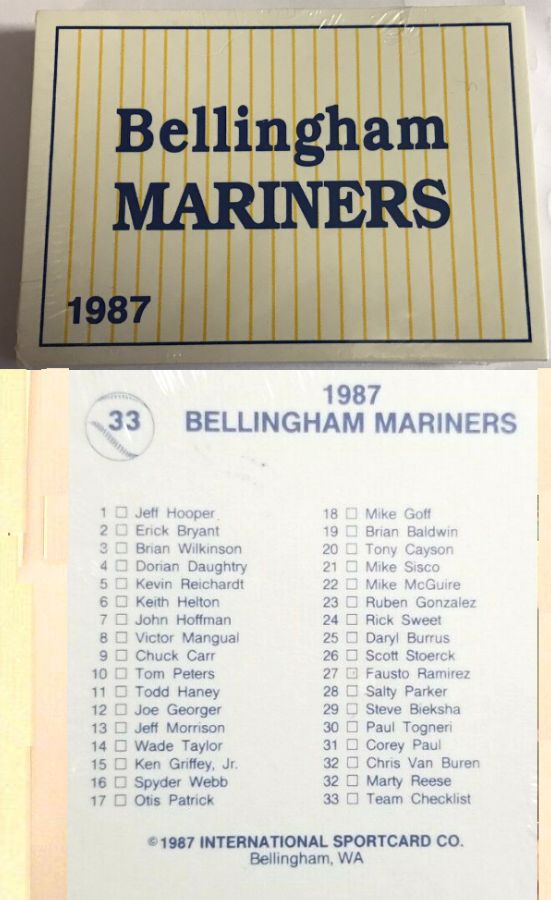 Ken Griffey Jr - 1987 Bellingham Mariners - COMPLETE Minor League Team Set Baseball cards value