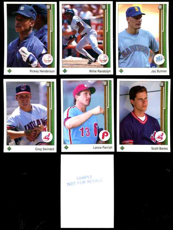   1988/1989 Upper Deck Anaheim SHOW SAMPLES - Lot of (6) w/Rickey Henderson Baseball cards value