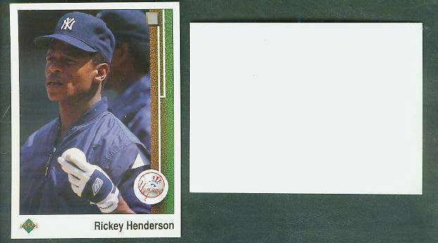 Rickey Henderson - 1988/1989 Upper Deck Anaheim SHOW SAMPLE (Yankees) Baseball cards value