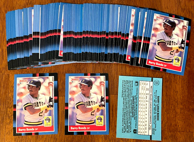 Barry Bonds - 1988 Donruss #326 - Lot of (500) (Pirates,2nd year card) Baseball cards value
