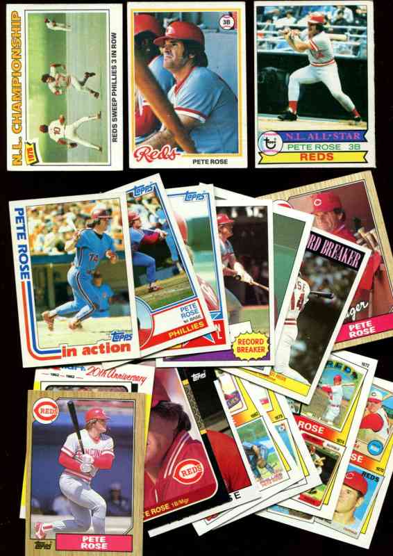 Pete Rose - [#c] 1977-1987 COLLECTION - Lot of (19) different Baseball cards value