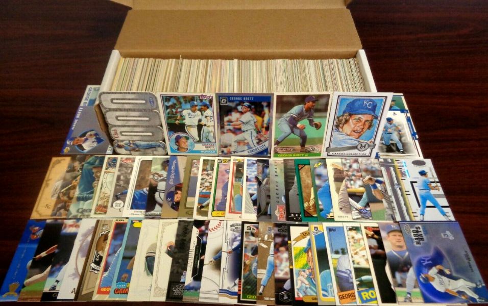 George Brett  COLLECTION - Lot of (600) ASSORTED cards (Royals) Baseball cards value