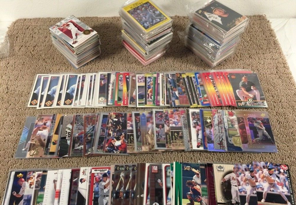 Mark McGwire  - COLLECTION - Lot of (250) ASSORTED cards (A's/Cardinals) Baseball cards value