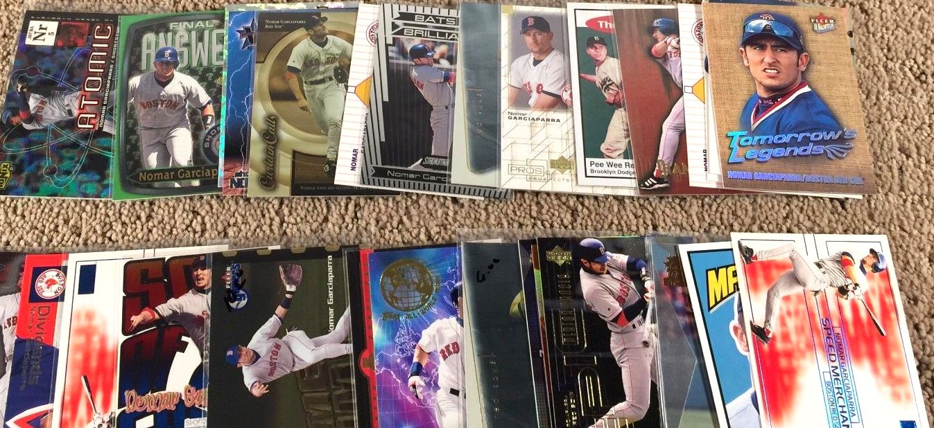 Nomar Garciaparra COLLECTION - Lot of (50) ASSORTED cards !!! Baseball cards value