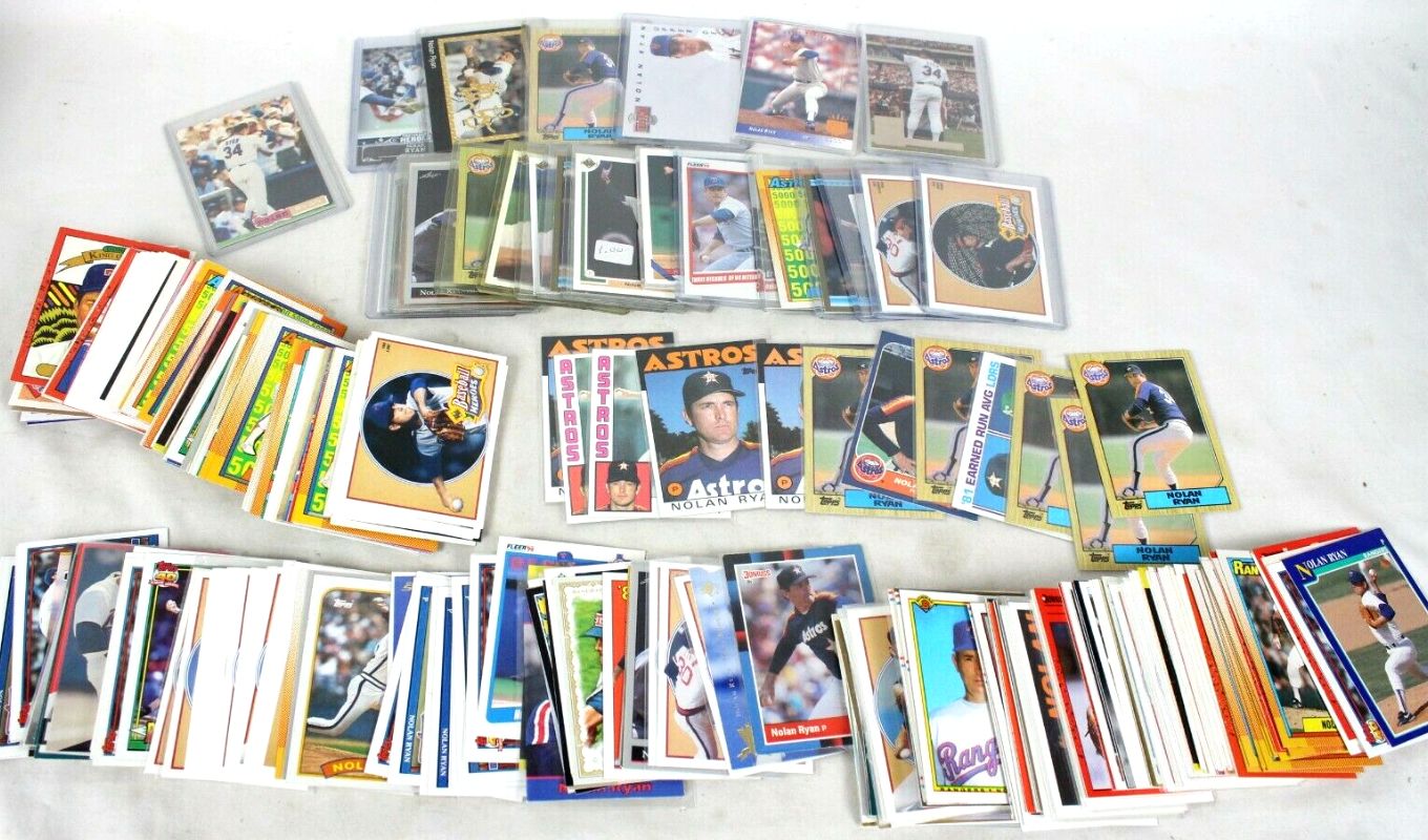  Nolan Ryan COLLECTION - Lot of (250) ASSORTED cards !!! Baseball cards value