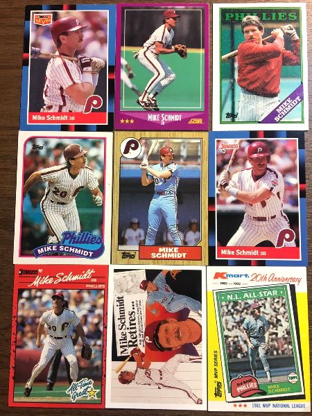 Mike Schmidt  COLLECTION - Lot of (600) ASSORTED cards !!! (Phillies) Baseball cards value