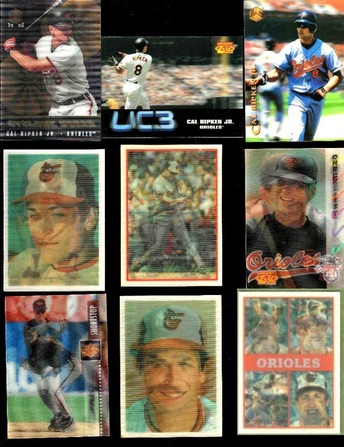 Cal Ripken -  SPORTFLICS COLLECTION (1986-96) - Lot of (10) w/inserts Baseball cards value