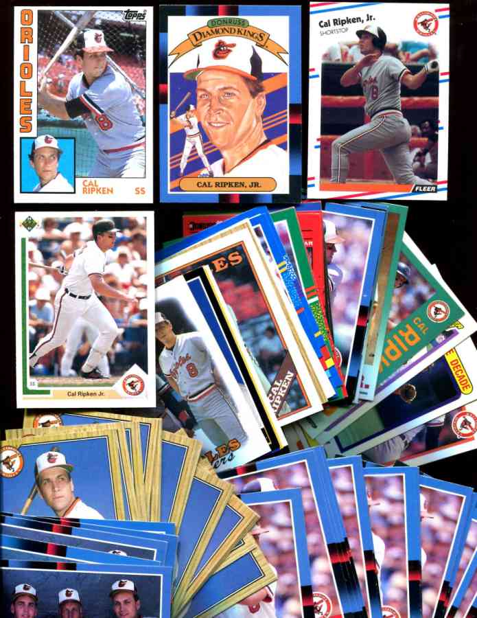 Cal Ripken -  1984-1992 COLLECTION [#a] - Lot of (65 w/30 different) Baseball cards value