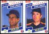  NOLAN RYAN / Steve Sax - 1987 M&M's MINT 2-card PANEL (Astros/Dodgers)