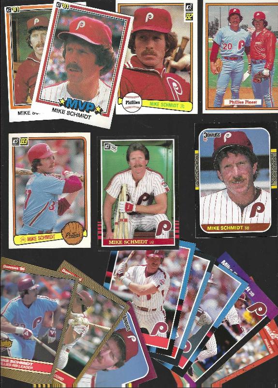 Mike Schmidt -  DONRUSS Collection - (1981-1990) - Lot of (17) different Baseball cards value