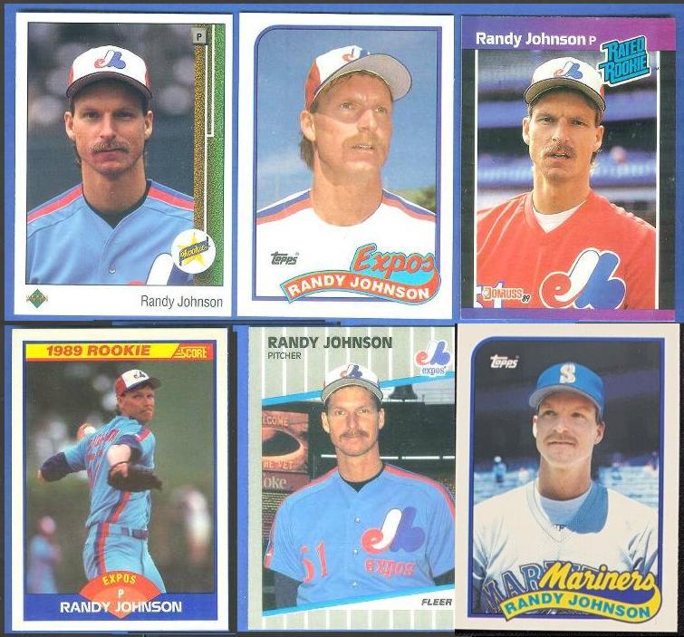 Randy Johnson -  Lot of (5) 1989 ROOKIE cards + 1989 Topps Traded Baseball cards value