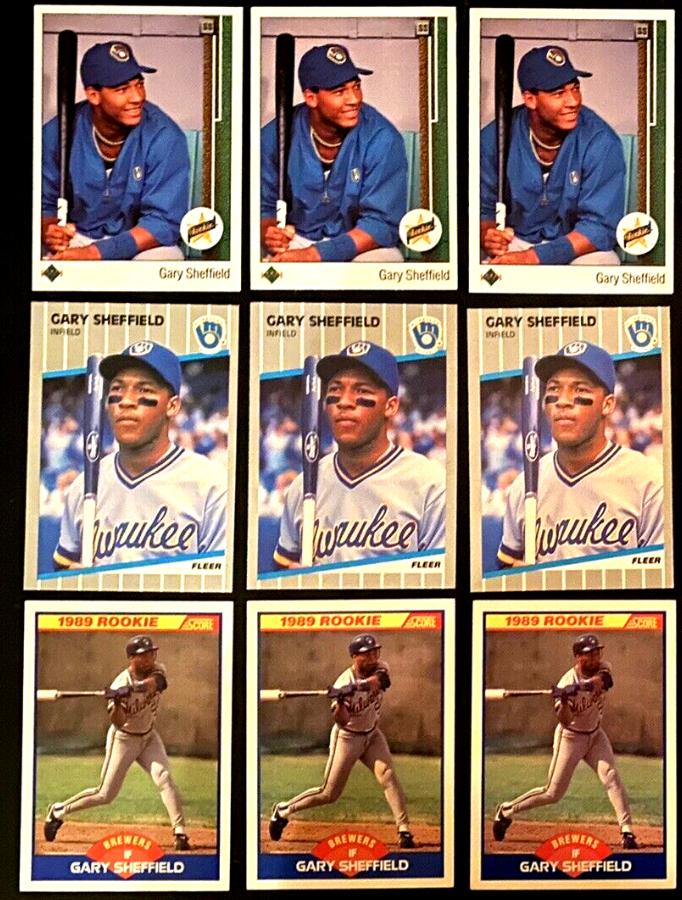 Gary Sheffield - 1989 Upper Deck #13 ROOKIE - Lot of (10) (Brewers) Baseball cards value