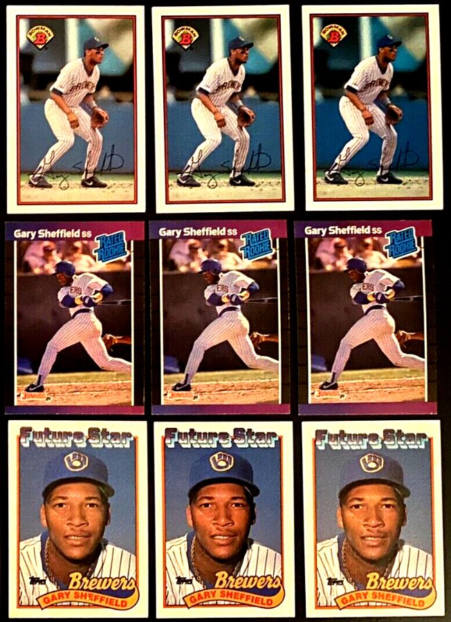 Gary Sheffield - 1989 Bowman #142 ROOKIE - Lot of (25) (Brewers) Baseball cards value