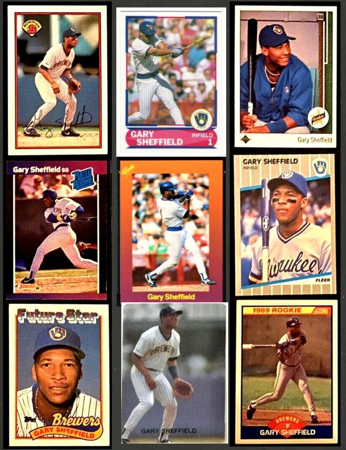 Gary Sheffield - Lot of (9) different ROOKIE cards !!! Baseball cards value