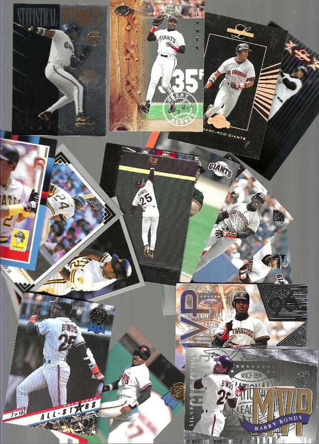 Barry Bonds -  LEAF Collection - (1988-1997) - Lot (17) with (9) INSERTS Baseball cards value