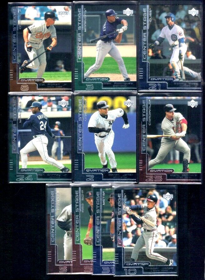 2000 Upper Deck Ovation - CENTER STAGE - Complete Insert Set (10) Baseball cards value