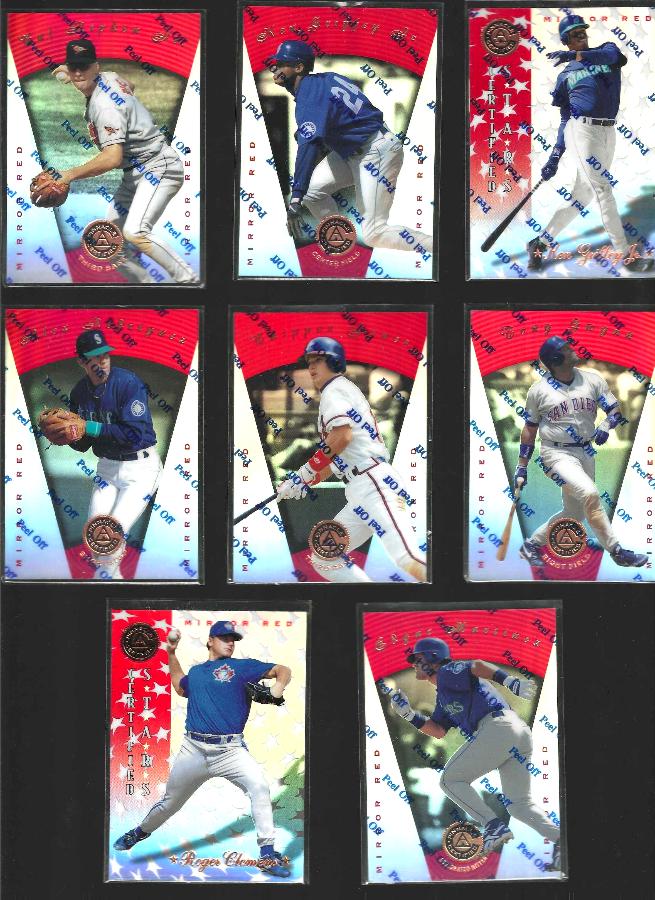 1997 Pinnacle Certified # 84 Edgar Martinez MIRROR RED (Mariners) Baseball cards value