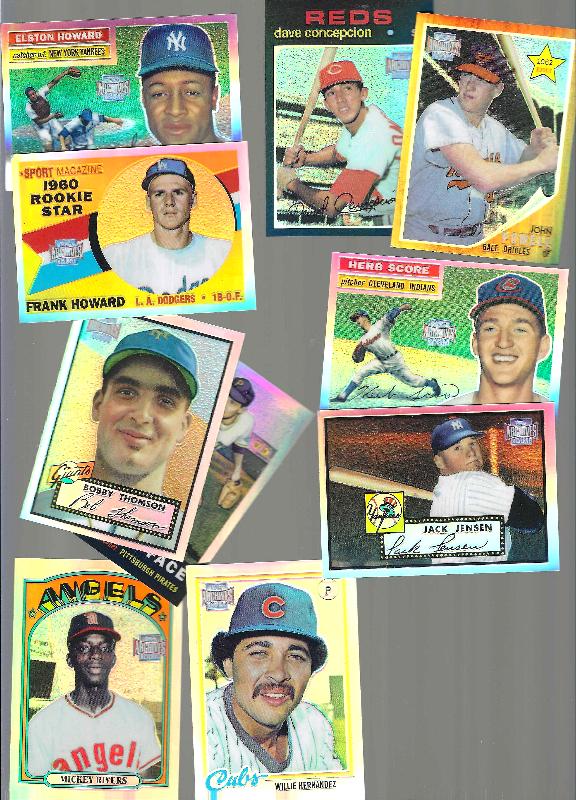 2001 Topps Archives Reserve Reprint REFRACTORS - Lot of (10) Baseball cards value
