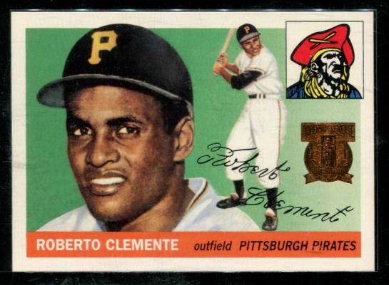 1998 Topps Roberto Clemente insert #.1 [1955 Topps ROOKIE] (Pirates) Baseball cards value