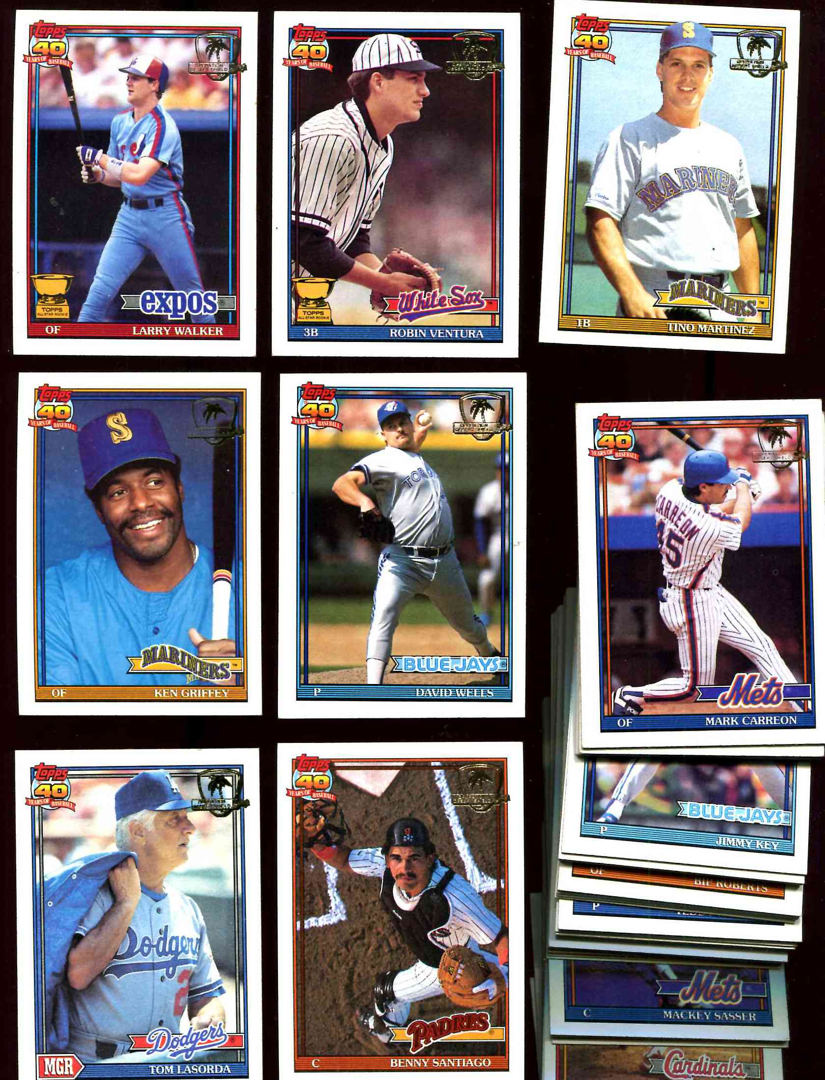  1991 Topps DESERT SHIELD - Lot of (35) DIFFERENT Baseball cards value