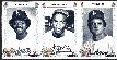1990  Target Dodgers # 676 Jackie Robinson - CENTER of 3-CARD PANEL !!!
