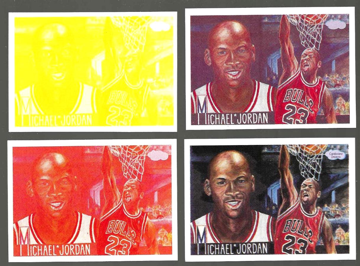 PROOF: Michael Jordan-1991 Cardboard Dreams -Progressive Colors -Set of 4 Baseball cards value