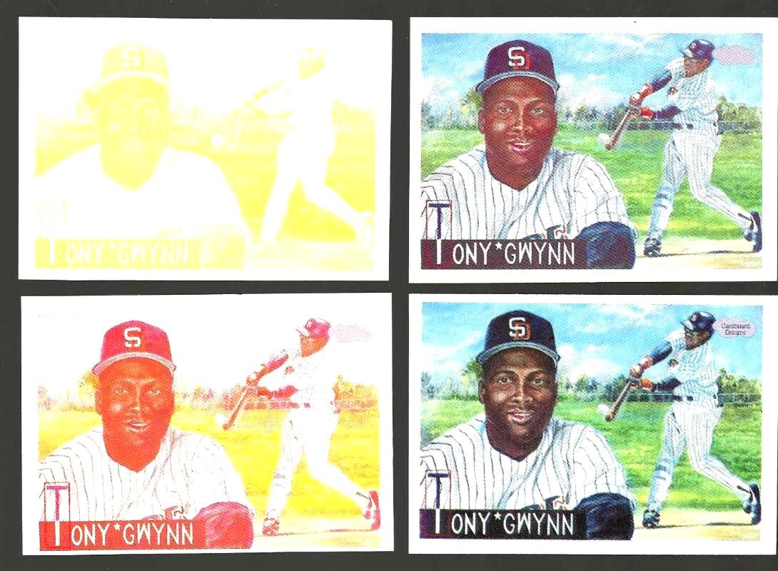 PROOF: Tony Gwynn - 1991 Cardboard Dreams - Progressive Colors - Set of 4 Baseball cards value