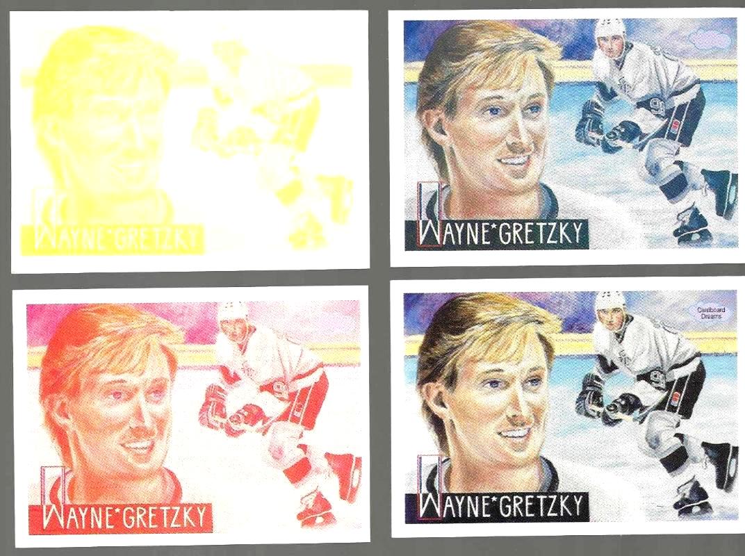 PROOF: Wayne Gretzky- 1991 Cardboard Dreams-Progressive Colors - Set of 4 Baseball cards value