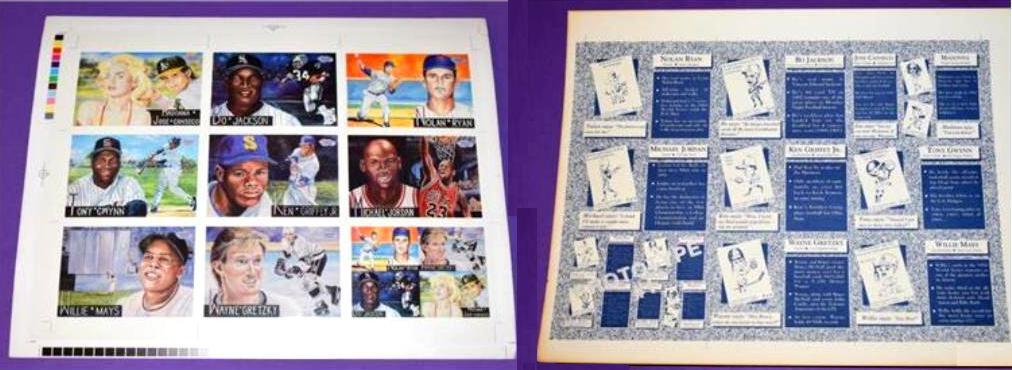 PROOF:  COMPLETE UNCUT S#1 SHEET - 1991 Cardboard Dreams w/MICHAEL JORDAN Baseball cards value