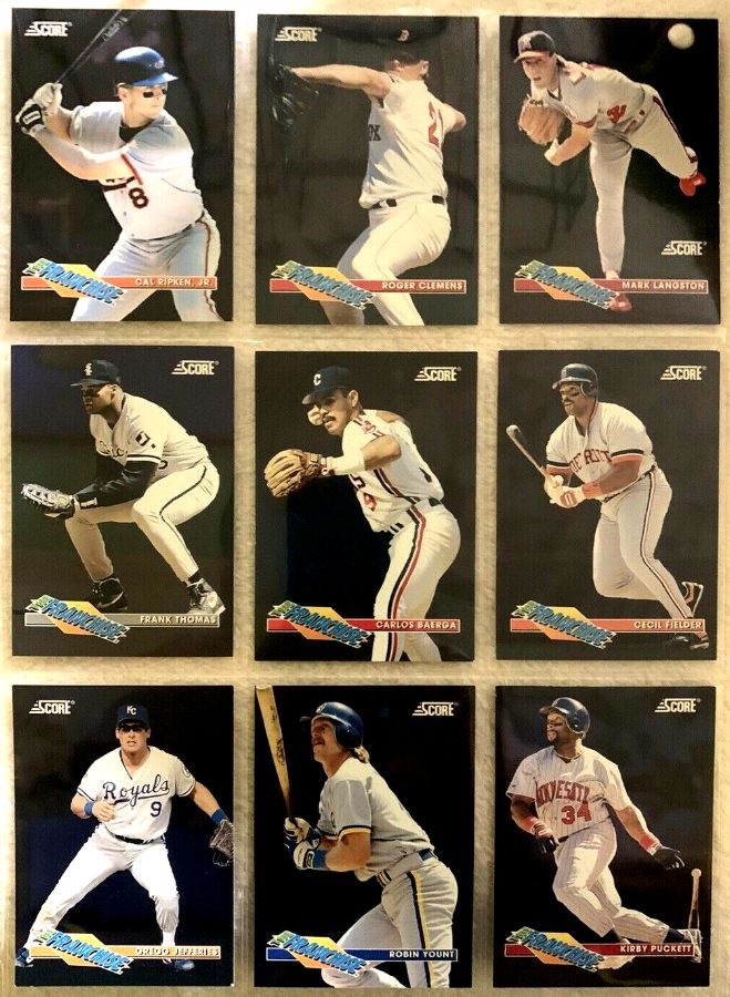 1993 Score - THE FRANCHISE - COMPLETE 28-card Insert Set Baseball cards value