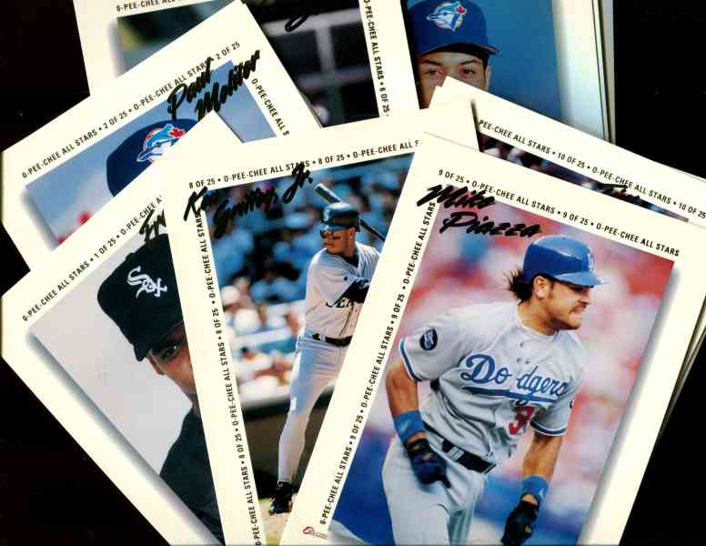  1994 OPC JUMBO All-Star - Lot (37) w/Griffey,Piazza,Frank Thomas,Molitor.. Baseball cards value