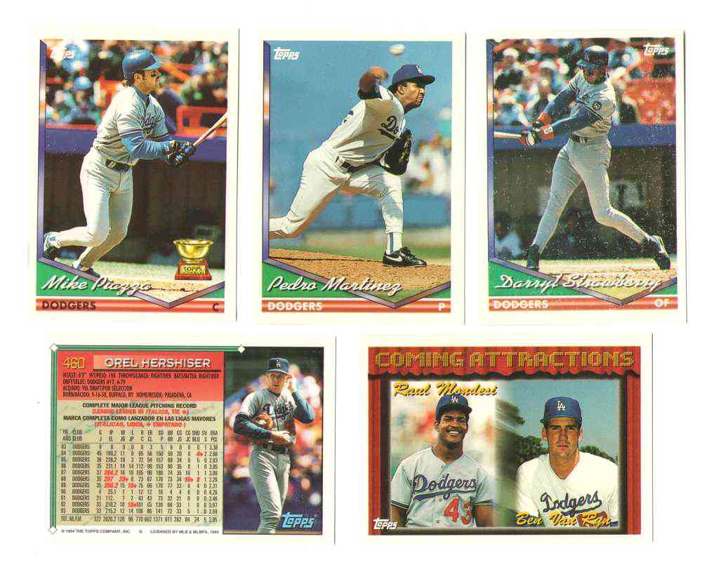  Dodgers - 1994 Topps BILINGUAL (Spanish) - COMPLETE TEAM SET (27) Baseball cards value