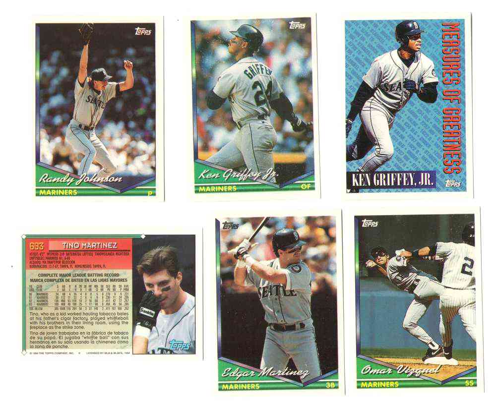  Mariners - 1994 Topps BILINGUAL (Spanish) - COMPLETE TEAM SET (28) Baseball cards value