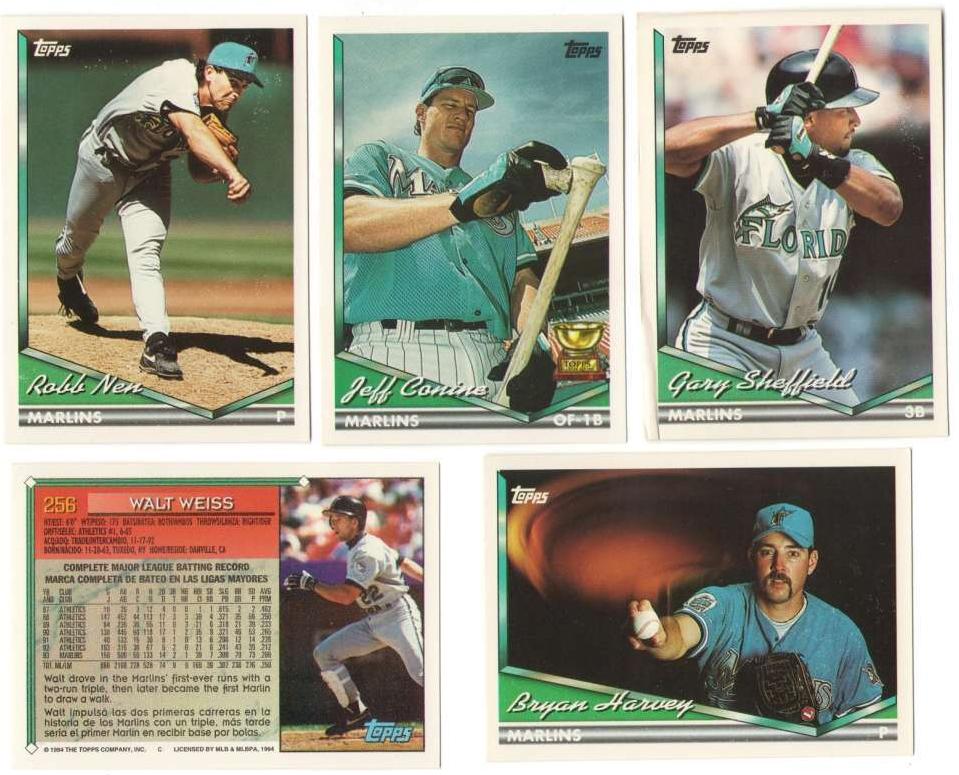  Marlins - 1994 Topps BILINGUAL (Spanish) - COMPLETE TEAM SET (28) Baseball cards value