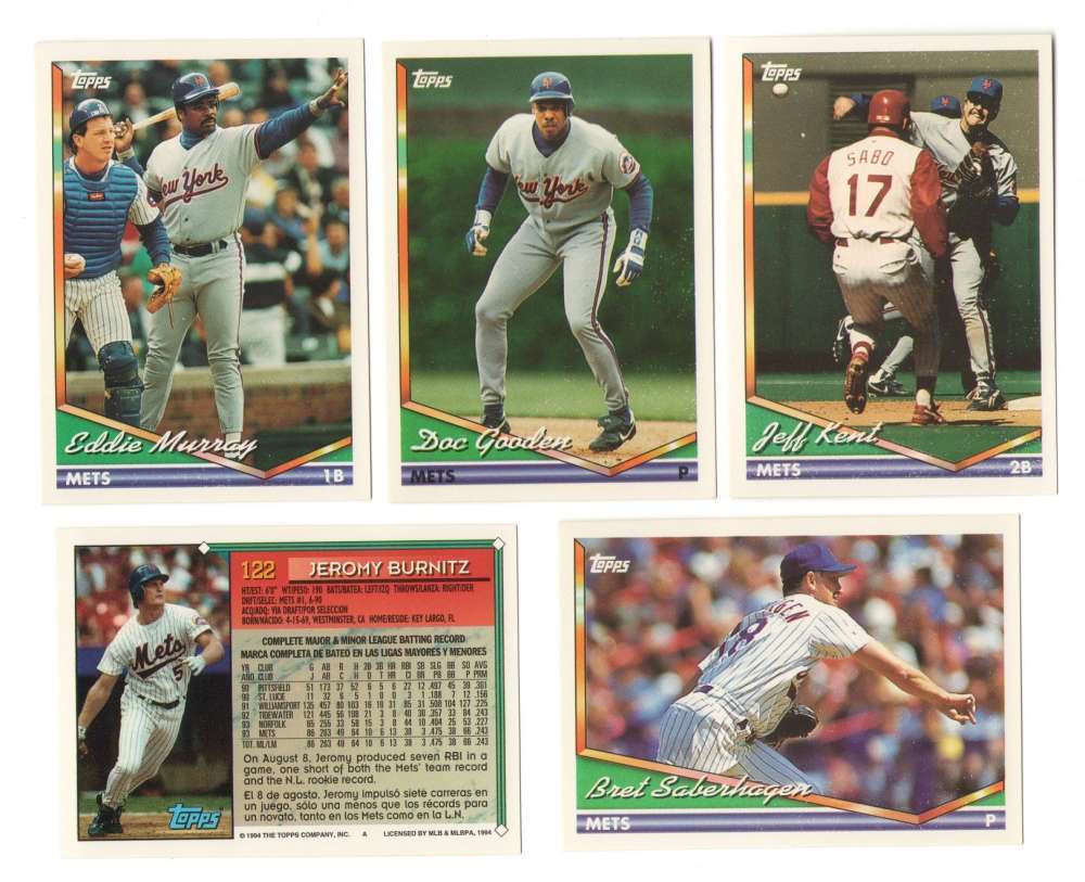  Mets - 1994 Topps BILINGUAL (Spanish) - COMPLETE TEAM SET (27) Baseball cards value