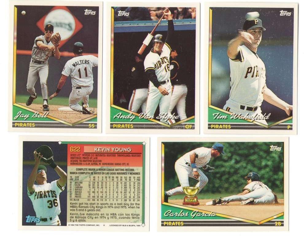  Pirates - 1994 Topps BILINGUAL (Spanish) - COMPLETE TEAM SET (26) Baseball cards value
