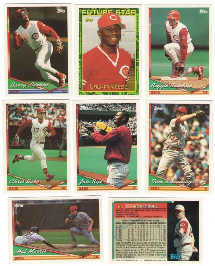  Reds - 1994 Topps BILINGUAL (Spanish) - COMPLETE TEAM SET (28) Baseball cards value