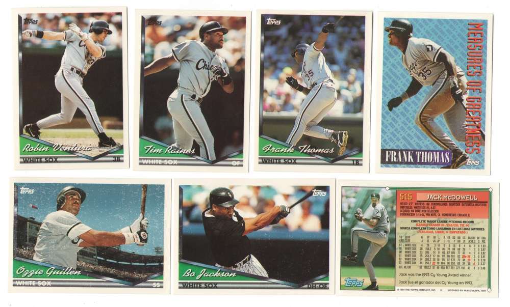  White Sox - 1994 Topps BILINGUAL (Spanish) - COMPLETE TEAM SET (26) Baseball cards value