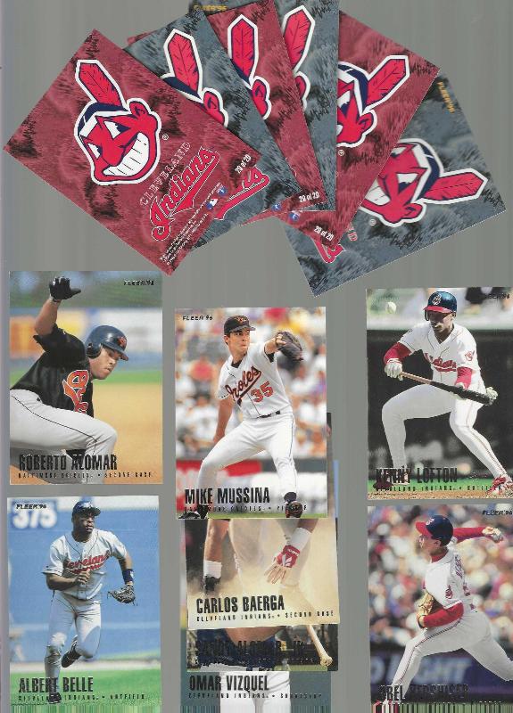  Indians - 1996 Fleer 'INDIANS' - Lot of (10) TEAM SETS (20 Cards/Set) Baseball cards value