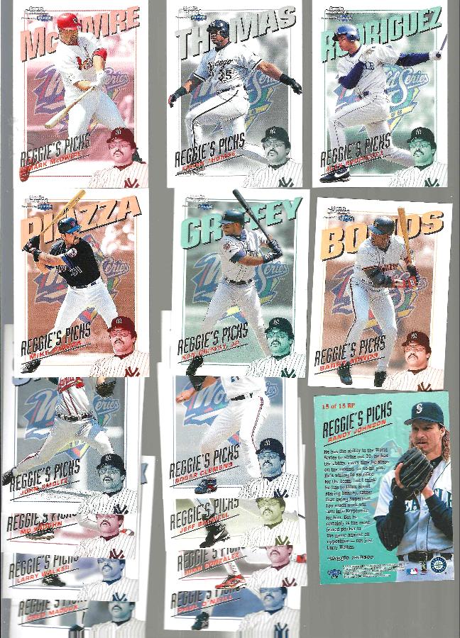 1998 Sports Illustrated - REGGIE'S PICKS - Complete 15-card insert set Baseball cards value