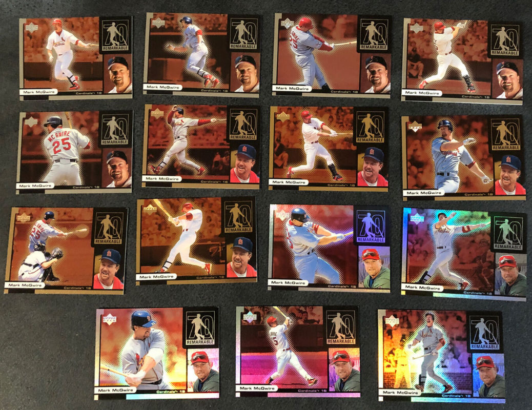 1999 UD Ovation - MARK McGWIRE ReMARKABLE - Complete Insert Set (15) Baseball cards value