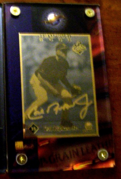 Cal Ripken - 1998 Authentic Images SOLID METAL 'Team Gold' card Baseball cards value