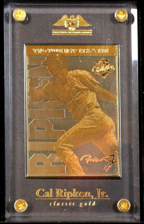 Cal Ripken - 1996 Authentic Images SOLID METAL '2 Time MVP' card Baseball cards value