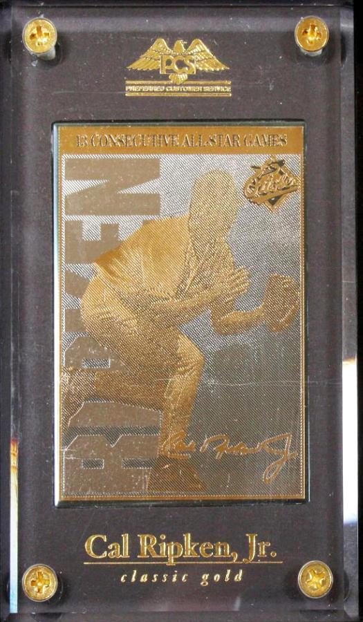 Cal Ripken - 1996 Authentic Images SOLID METAL '18 Cons. All-Star' card Baseball cards value