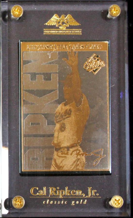 Cal Ripken - 1996 Authentic Images SOLID METAL '2,131 Games Played' card Baseball cards value