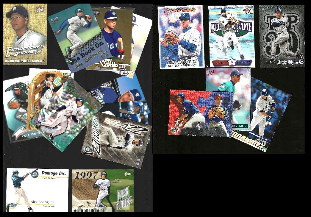 Alex Rodriguez - FLEER ULTRA (1995-2002)- Lot of (18) diff. w/(12) Inserts Baseball cards value