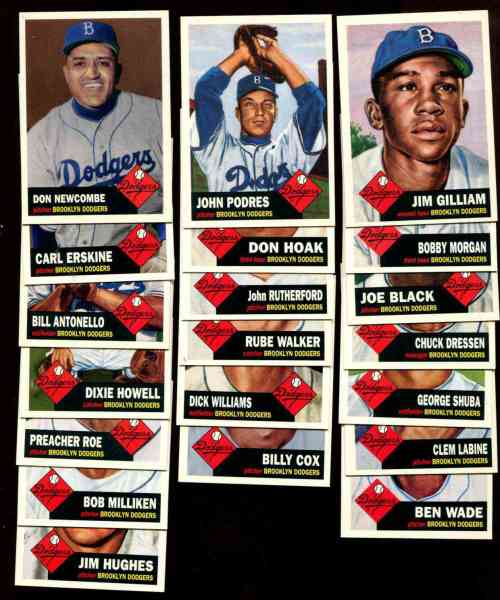 1995 Topps  Archives 1953 Brooklyn Dodgers - COMPLETE Set/Lot (28) Baseball cards value