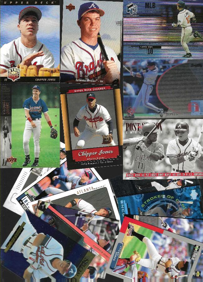 Chipper Jones -  UPPER DECK COLLECTION - (1993-2001) - Lot (17) different Baseball cards value